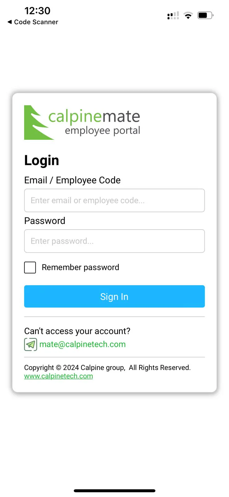 App Screen